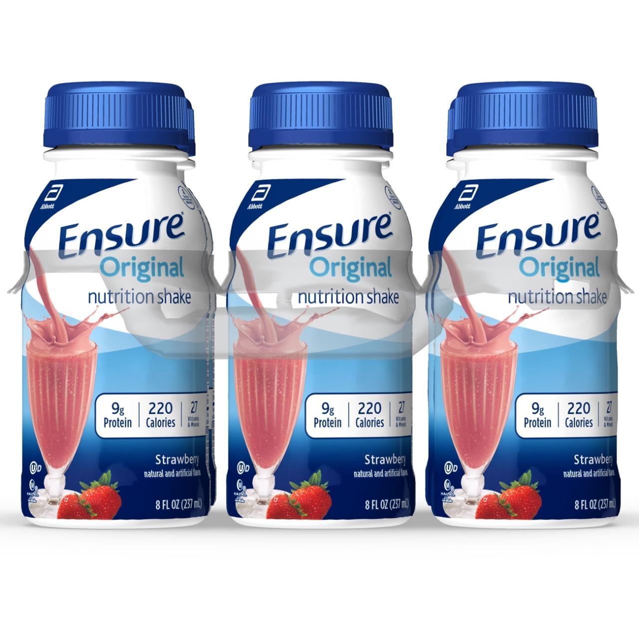 Amazon.com: Ensure Plus Nutrition Shake, Vanilla, 8-Ounce Bottle, 6 ...