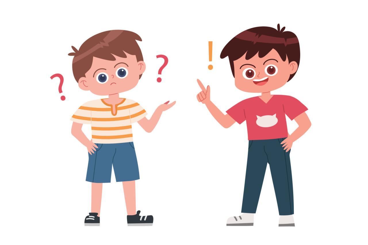Confused boy ask and answer cartoon vector 18877302 Vector Art at Vecteezy Confused boy ask and answer cartoon vector 18877302 Vector Art at Vecteezy
